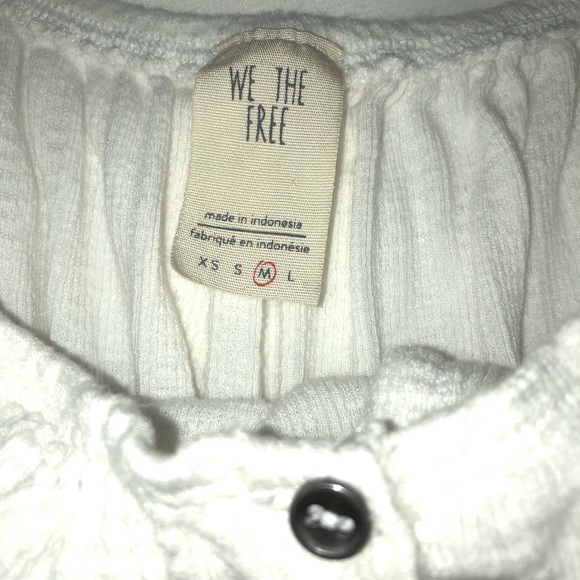 Free People White Off the Shoulder Top - Picture 4 of 5